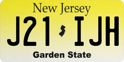 NJ license plate J21IJH