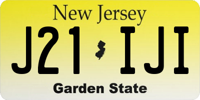 NJ license plate J21IJI