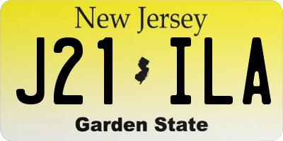 NJ license plate J21ILA