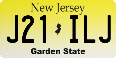 NJ license plate J21ILJ