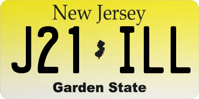 NJ license plate J21ILL