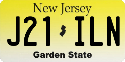 NJ license plate J21ILN