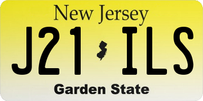 NJ license plate J21ILS