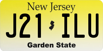 NJ license plate J21ILU