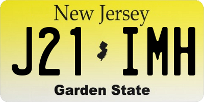 NJ license plate J21IMH