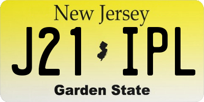NJ license plate J21IPL