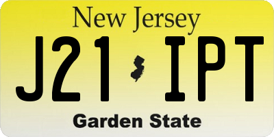 NJ license plate J21IPT