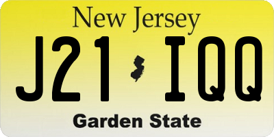NJ license plate J21IQQ