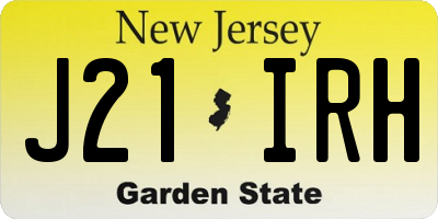 NJ license plate J21IRH