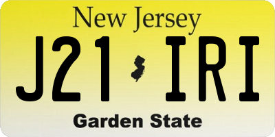 NJ license plate J21IRI