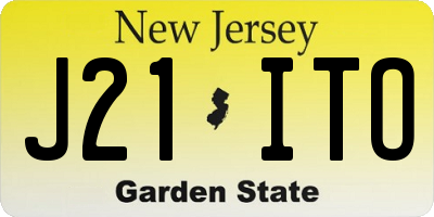 NJ license plate J21ITO