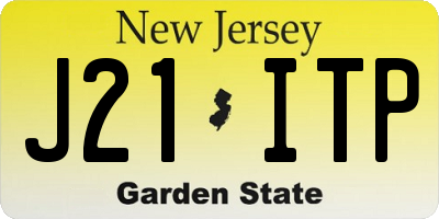 NJ license plate J21ITP