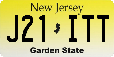 NJ license plate J21ITT