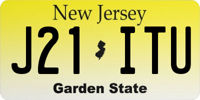 NJ license plate J21ITU