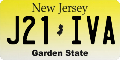 NJ license plate J21IVA