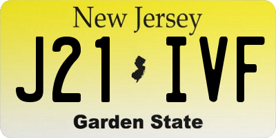 NJ license plate J21IVF