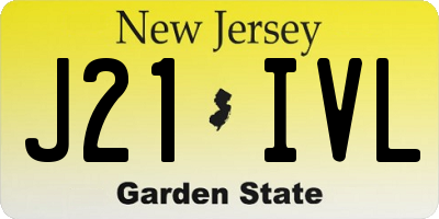 NJ license plate J21IVL