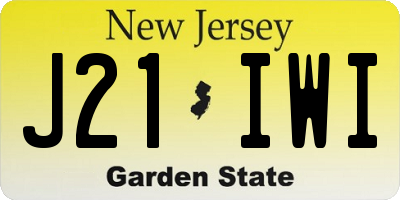 NJ license plate J21IWI