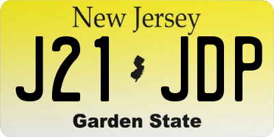 NJ license plate J21JDP