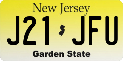 NJ license plate J21JFU