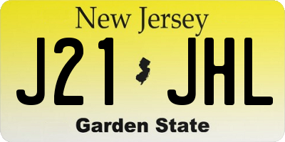 NJ license plate J21JHL