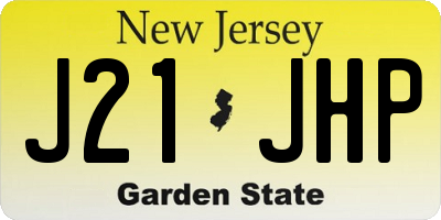 NJ license plate J21JHP