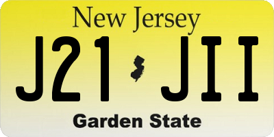 NJ license plate J21JII