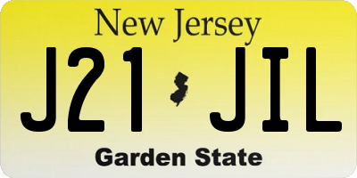 NJ license plate J21JIL