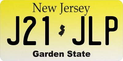NJ license plate J21JLP