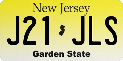 NJ license plate J21JLS