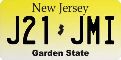 NJ license plate J21JMI
