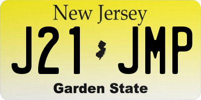 NJ license plate J21JMP