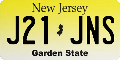 NJ license plate J21JNS