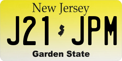 NJ license plate J21JPM