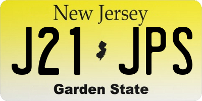 NJ license plate J21JPS