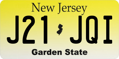 NJ license plate J21JQI