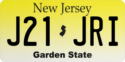 NJ license plate J21JRI