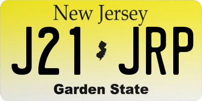 NJ license plate J21JRP