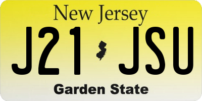NJ license plate J21JSU