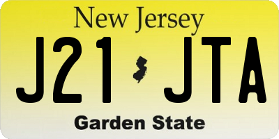 NJ license plate J21JTA