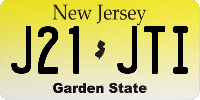 NJ license plate J21JTI