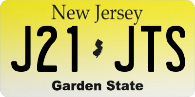 NJ license plate J21JTS