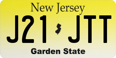 NJ license plate J21JTT