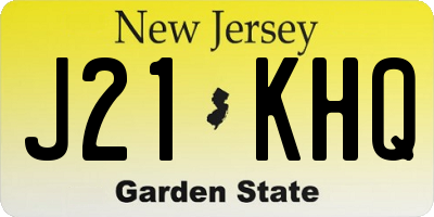 NJ license plate J21KHQ