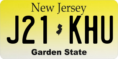 NJ license plate J21KHU