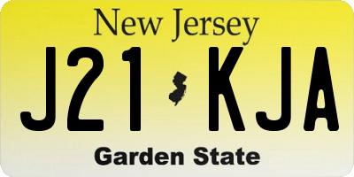 NJ license plate J21KJA