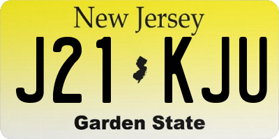 NJ license plate J21KJU