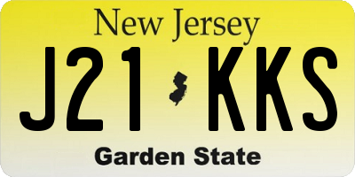NJ license plate J21KKS