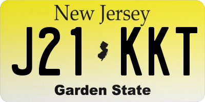 NJ license plate J21KKT