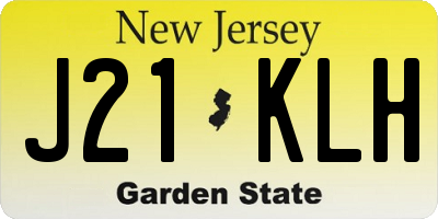 NJ license plate J21KLH